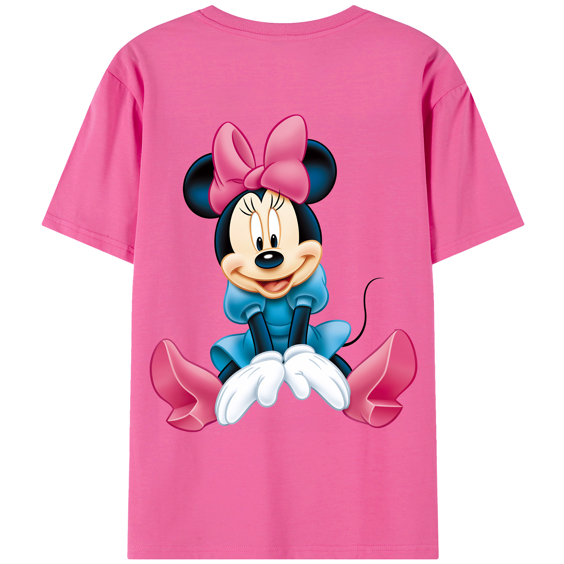 （画像用） ミッキーマウス Mickey Mouse レディース半袖Tシャツ(バックプリント)
